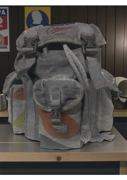 Kaliteli Tek Gözlü Vintage Disayn Unisex Sırt Günlük Okul Gezi Kamp Trekking Çantası Kc Ahtapot Bag