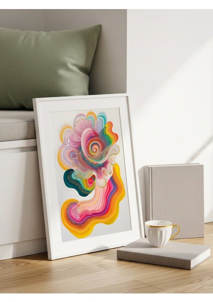 Renk Çiçeği Dijital Baskı Poster (Çerçevesiz) modelleri
