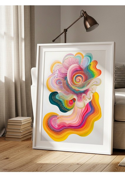 Renk Çiçeği Dijital Baskı Poster (Çerçevesiz)