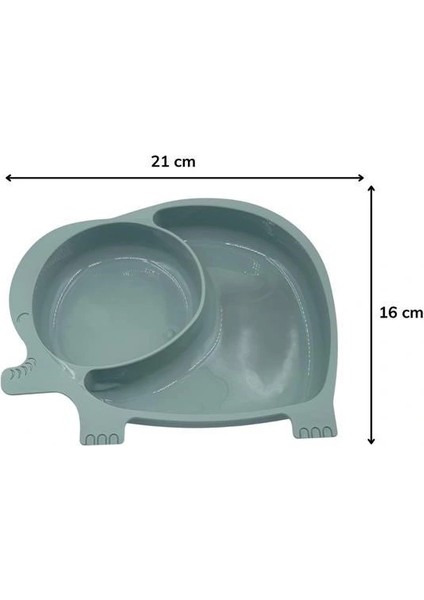 Buffer® Bebek ve Çocuk Için Sevimli Fil Model Desenli Yemek Bebek Mama Kabı Bölmeli Tabak fırsatları