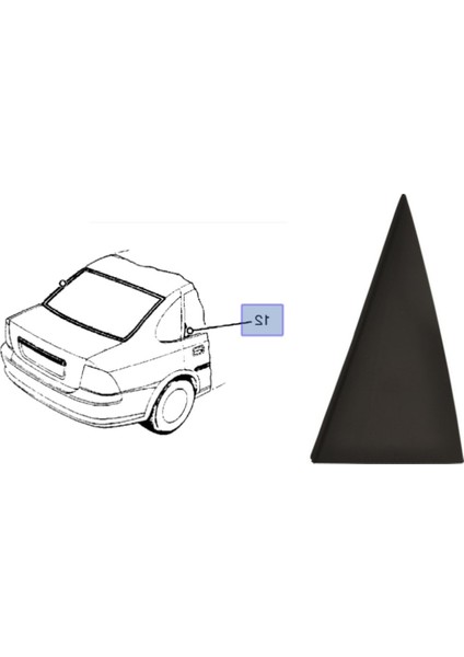 Opel Vectra B Arka Kapi Dis Üçgen Kapagi Sag ( Yolcu ) Taraf 427561919