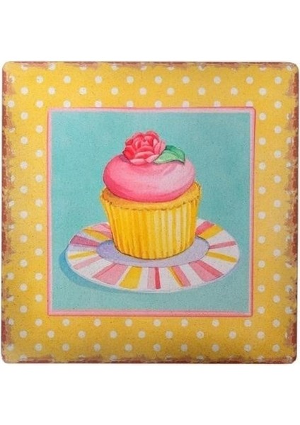 ® Decotown Duvar Panosu 40*40 Cup Cake Muffin Motifli Duvar Süsü