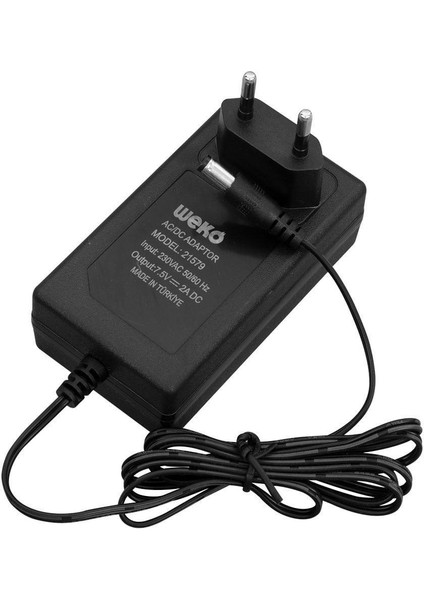 7.5 Volt - 2 Amper 5.5*2.5 Uçlu Yerli Üretim Priz Tipi Adaptör