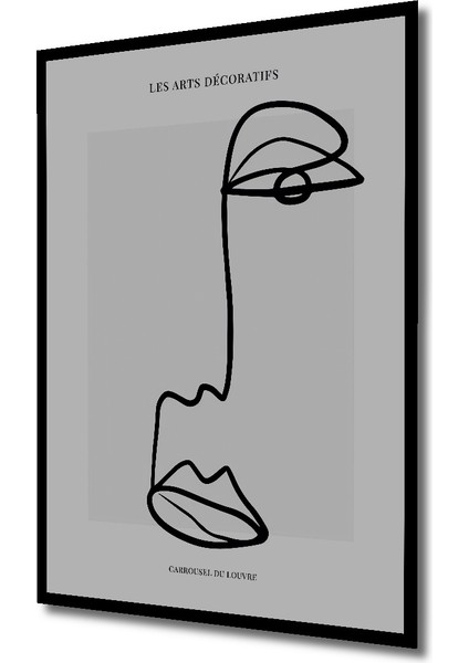 Çerçeve Görünümlü Minimal Çizgi Yüz Dekoratif Ahşap Mdf Ev Duvar Tablo Dikdörtgen Ev Duvar Tablo fiyatları