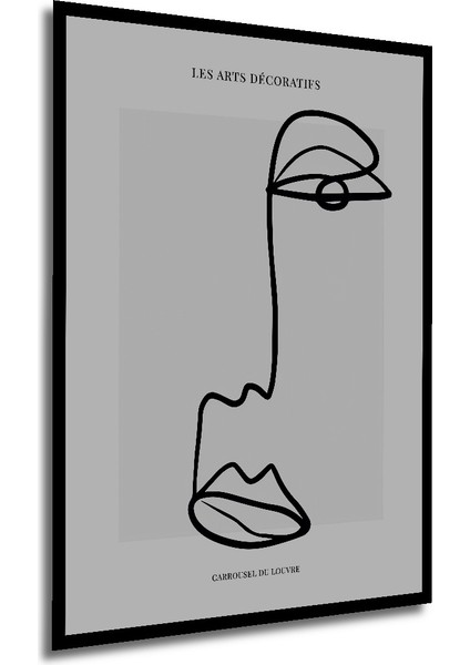 Çerçeve Görünümlü Minimal Çizgi Yüz Dekoratif Ahşap Mdf Ev Duvar Tablo Dikdörtgen Ev Duvar Tablo modelleri