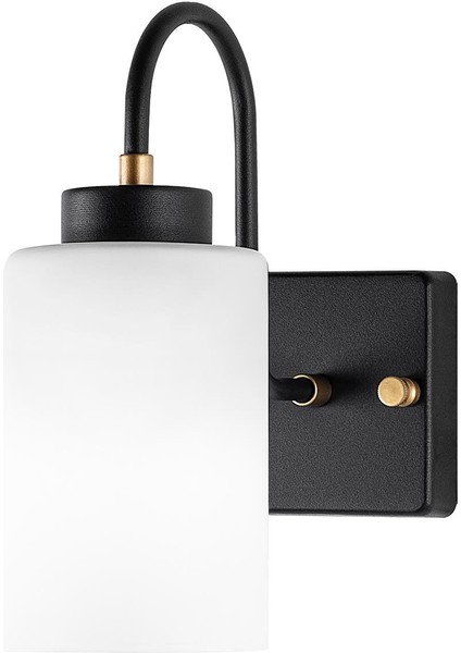 Duzsuz Modern Tekli Cam Aplik Siyah, Dekoratif Duvar Lambası DUZSUZ-13141 fırsatları