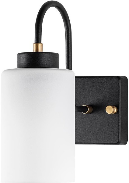 Duzsuz Modern Tekli Cam Aplik Siyah, Dekoratif Duvar Lambası DUZSUZ-13141