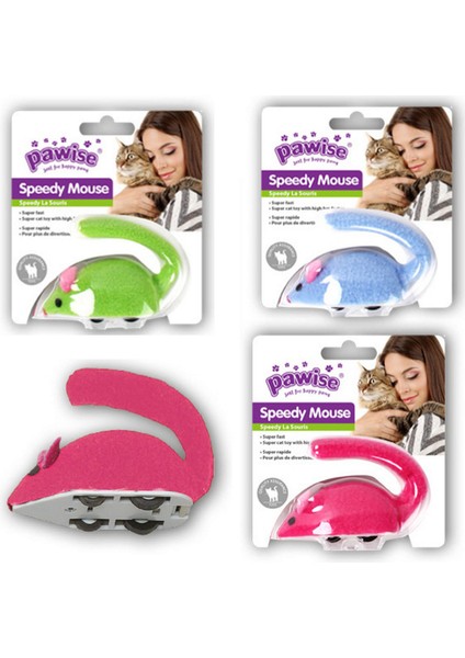 Techmrt Pawise Kurmalı Peluş Fare Kedi Oyuncağı 9 cm