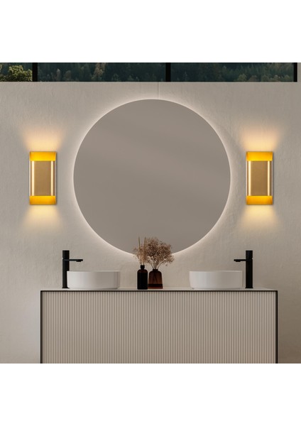 Bera Çift Yönlü Metal Aplik Parlak Gold, Rustik Dekoratif Duvar Lambası BERA-15312 fiyatları