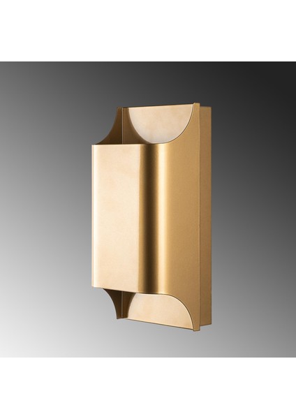 Bera Çift Yönlü Metal Aplik Parlak Gold, Rustik Dekoratif Duvar Lambası BERA-15312