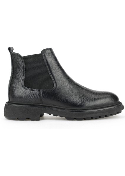 , Erkek Hakiki Deri Bot 1531007Z8261 Siyah