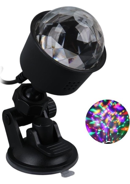 AL-KX-6889 Projeksiyon Atmosferli Usbli 4 Watt Şarjlı Sihirli Rgb LED Disko Topu