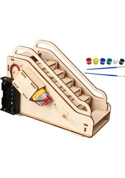 Yürüyen Merdiven Modeli Yapma Deney Seti Boya Seti Ile Demonte T-M417