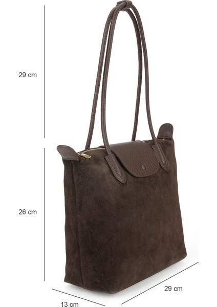 , Kadın Hakiki Deri Omuz ve El Çantası 153979Z5017 Kahve fiyatları