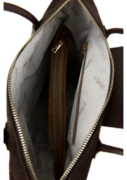 , Kadın Hakiki Deri Omuz ve El Çantası 153979Z5017 Kahve fırsatları