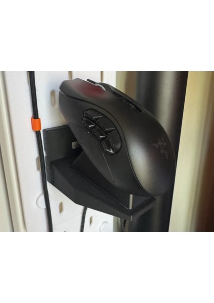 Skadis Delikli Pano Uyumlu Razer Naga Pro Dock Mouse Tutucu / Askısı - Ergonomik Masaüstü Çözümü - Istediğiniz Renkte