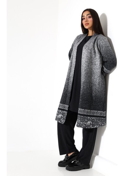 Kadın Hırkalı Üç Parça Tesettür Büyük Beden Anne Takım indirimleri