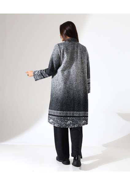 Kadın Hırkalı Üç Parça Tesettür Büyük Beden Anne Takım