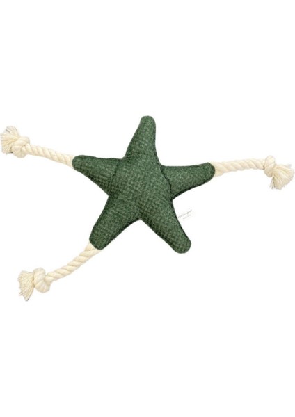 Techmrt Pet Comfort Ipli Yıldız Köpek Oyuncağı Yeşil Ø25CM, 40CM
