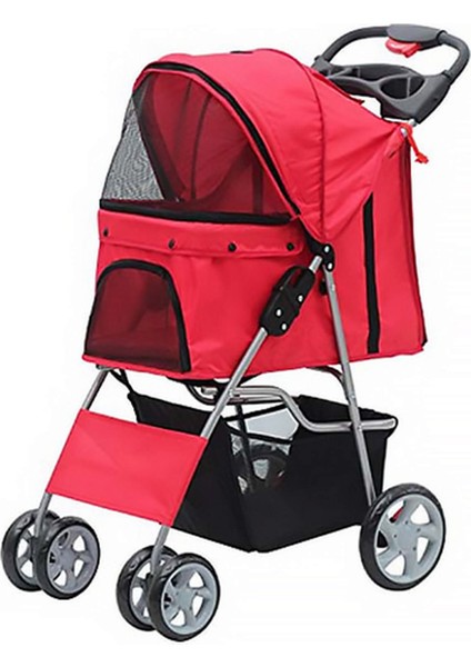 Techmrt Pawise Köpek Arabası Kırmızı 68X46X100 cm