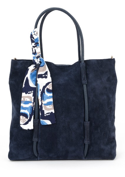 , Kadın Hakiki Deri Omuz ve El Çantası 153979Z5013 Lacivert