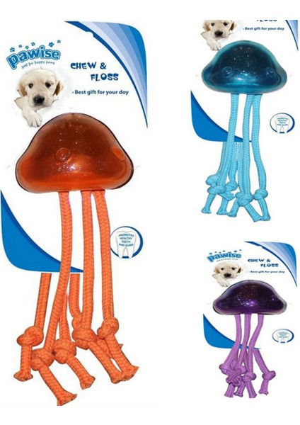 Techmrt Pawise Denizanası Ipli Oyuncak 9,5x9,5x7 cm