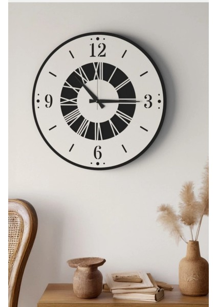 Modern Ahşap Duvar Saati Sağlam **çok Şık** ve Birarada..no:58 fırsatları