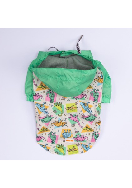 Denver Dino Yeşil Dinozor Desenli Köpek Mont Köpek Yağmurluk Köpek Kıyafeti Köpek Elbisesi indirimleri