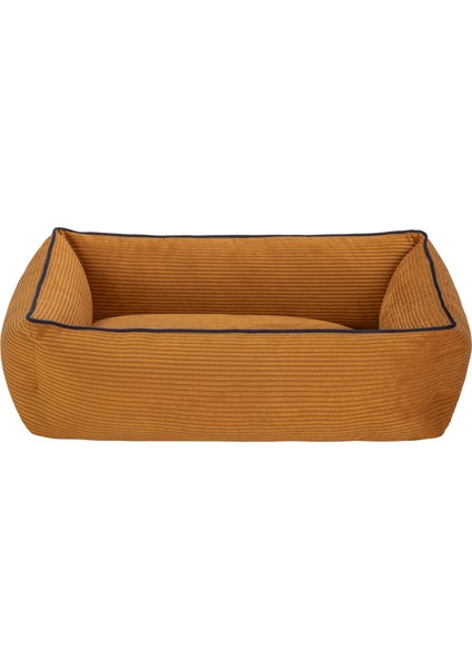 Techmrt Pet Comfort Golf Kedi ve Köpek Yatağı Hardal W Parliament Mavi Biye Xs 55X45CM