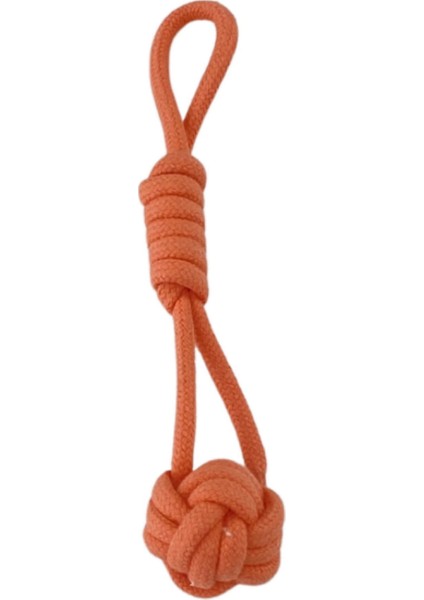 Techmrt Pet Comfort Ipli Kedi Oyuncağı, 100% Pamuk, Turuncu 15CM
