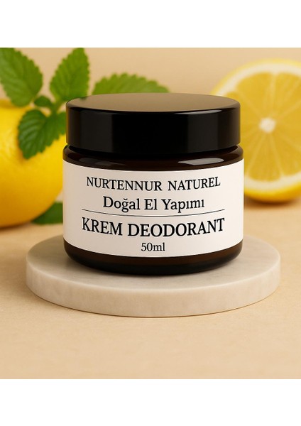 Melisa & Limon Doğal Krem Deodorant 50ML – Uzun Süre Kalıcı Ferahlık ve Koruma , Ter Kokusu Önleyici