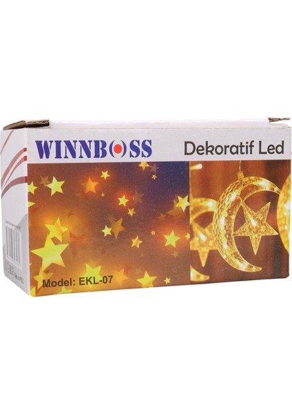 WN-1181 5 Metre 20 Ledli Ay Yıldızlı Günışığı Sabit LED Dekoratif Aydınlatma 5 Watt modelleri