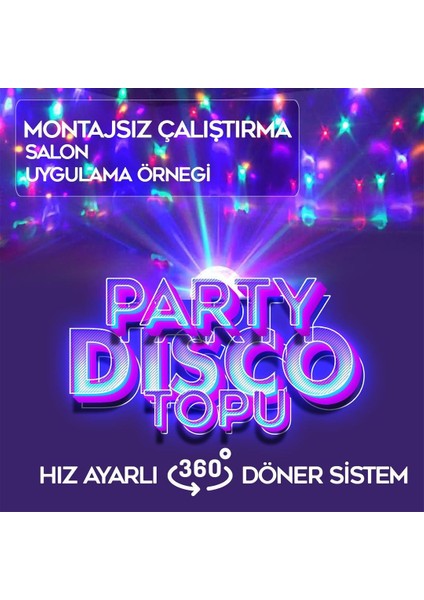 GM-0803B Sihirli LED Dönen Disko Topu Hoparlör Kablosuz Usb/mp3/bluetooth Kumandalı 360 Derece fırsatları