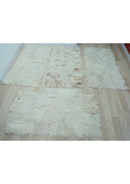 Gerçek Koyun Postundan Toskana Uzun Tüylü, Kalın Tok Duran Rengarenk Halı Seccade modelleri