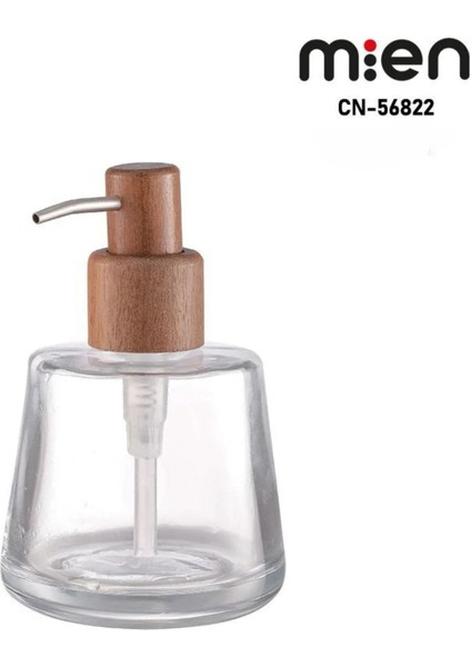 CN-56822 Mien Akasya Cam Sıvı Sabunluk – Şık ve Doğal Mutfak & Banyo Sabunluğu modelleri