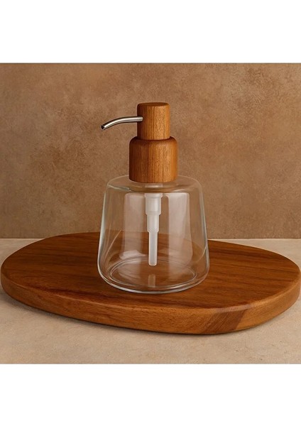 CN-56822 Mien Akasya Cam Sıvı Sabunluk – Şık ve Doğal Mutfak & Banyo Sabunluğu indirimleri