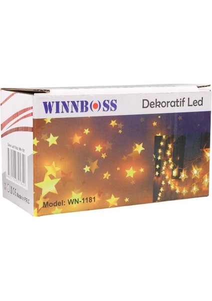 WN-1181 5 Metre 20 Ledli Yıldızlı Günışığı Sabit LED Dekoratif Aydınlatma 5 Watt AC220V modelleri