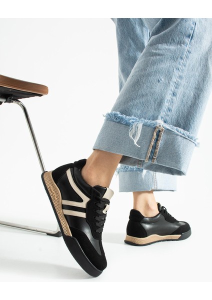 Kadın Sneaker Bağcıklı Spor Ayakkabı Tera - Siyah fiyatları
