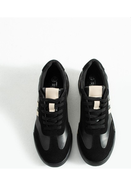 Kadın Sneaker Bağcıklı Spor Ayakkabı Tera - Siyah fırsatları