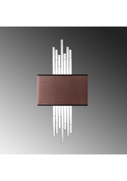 Axis Çift Yönlü Abajur Başlıklı Aplik Krom, Rustik Dekoratif Metal Tekli Duvar Lambası AXIS-15123