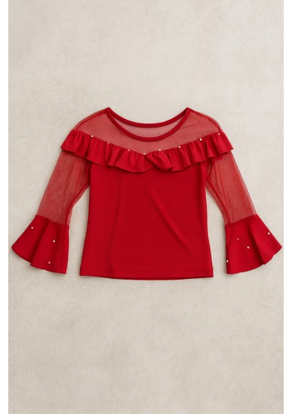 Kız Çocuk Kolları Puantiyeli Sweat fiyatları