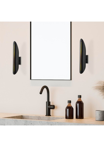 Cut Rustik Metal Borulu Tekli Duvar Aplik Pütürlü Siyah,endüstriyel Dekoratif Duvar Lambası CUT11830 fiyatları