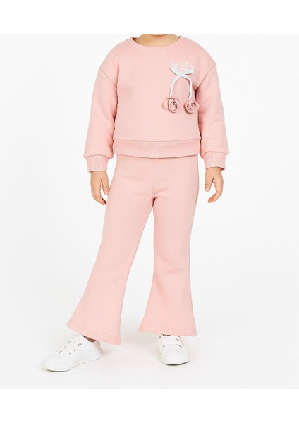 🌸 Kız Çocuk Üç Iplik Şardonlu Eşofman Takımı