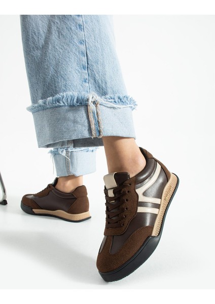 Kadın Sneaker Bağcıklı Spor Ayakkabı Tera - Kahverengi fiyatları