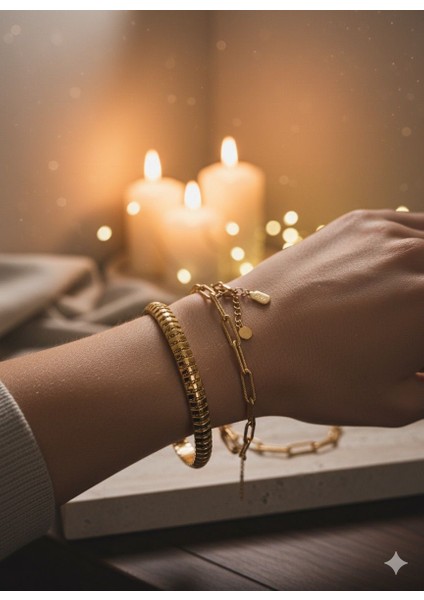 Gold Bileklik Set 2'li