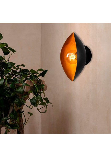 Cik Modern Metal Sıvama Tekli Duvar Aplik Pütürlü Siyah, Rustik Dekoratif Duvar Lambası CIK-MR-842 indirimleri