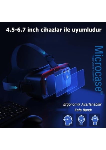 Vrpark V6 3D Sanal Gerçeklik Gözlüğü + Vr Kablosuz Bluetooth KUMANDA-AL4748 modelleri