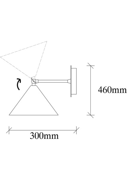 Çatı Mafsallı Hareketli Başlık Tekli Duvar Aplik Siyah,endüstriyel Metal Duvar Lambası CATI-185BLACK indirimleri