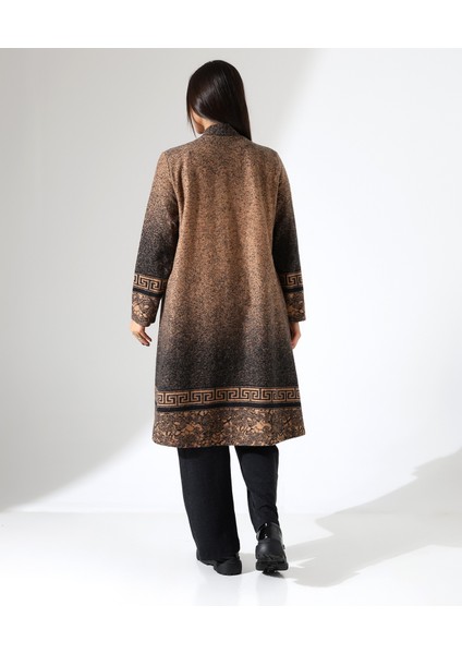 Kadın Hırkalı Üç Parça Tesettür Büyük Beden Anne Takım