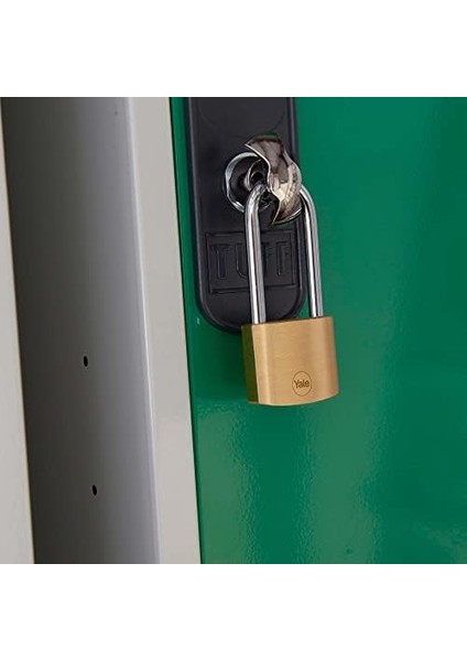 Y110B/30/147/1 - 30MM Pirinç Asma Kilit (Uzun Halka) - Yüksek Koruma - Sertleştirilmiş Çelik Halka - Çift Kilitleme - 3 Anahtar, Sarı modelleri